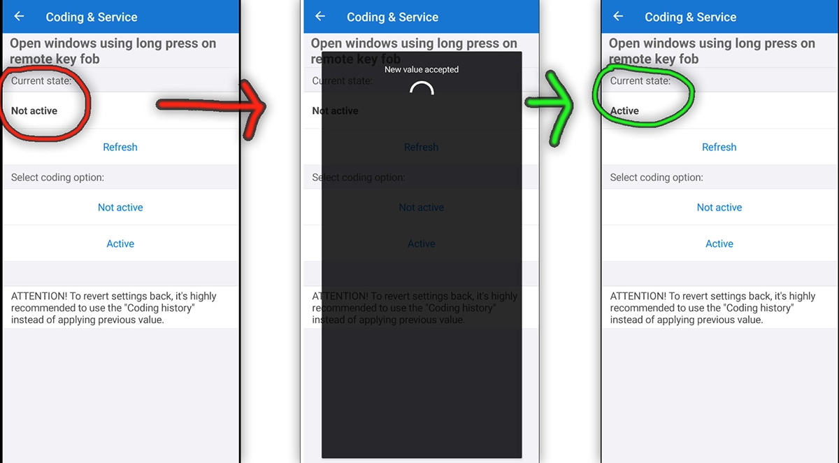 Coding window from keyfob feature for Corolla 2022