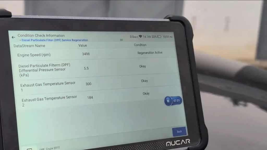 mucar892bt dpf regen chevrolet