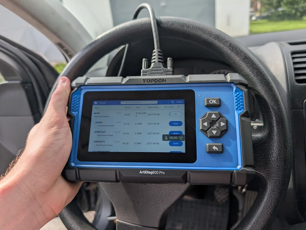 topdon artidiag 600 pro updating 1