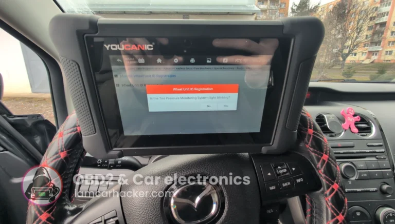 Mazda CX-7 2008 TPMS Relearn / Wheel Sensor Registration