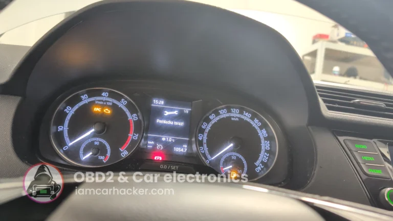 Škoda Fabia Mk3 (2020) Oil Service Reset with OBD2 scanner