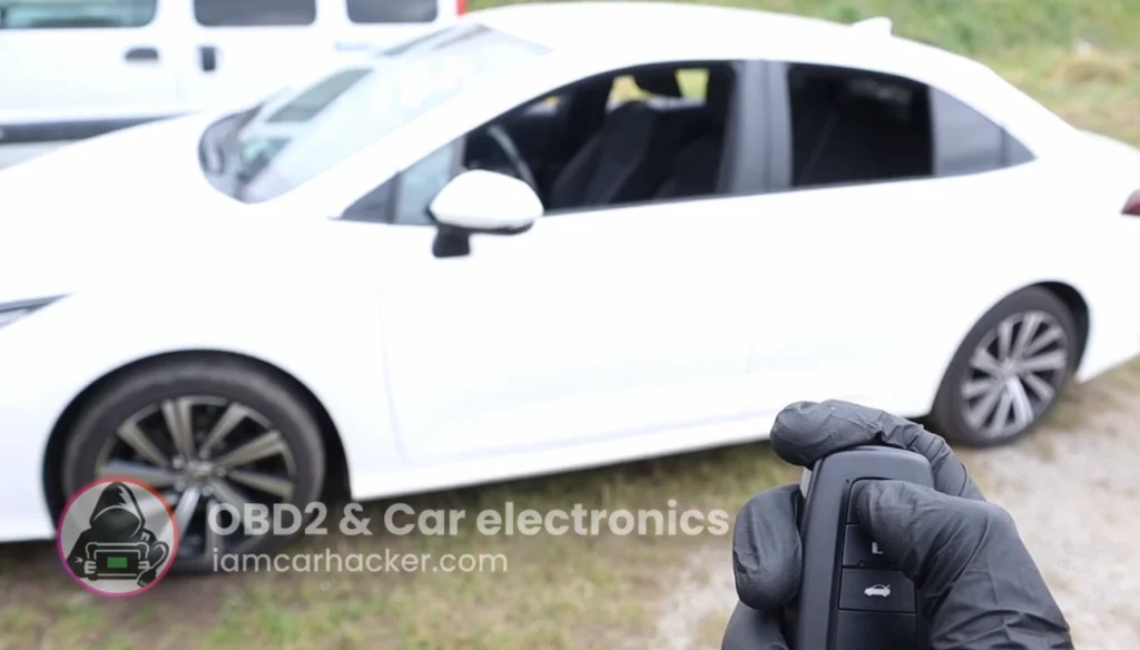 toyota corolla 2022 open close windows key fob