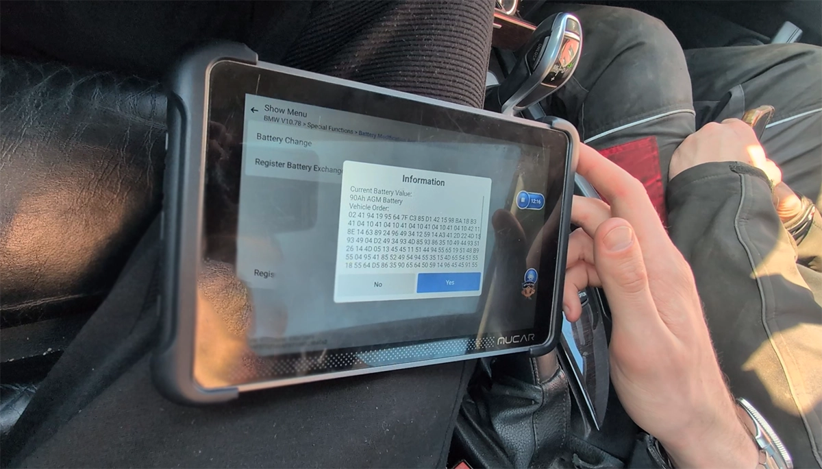 bmw e61 battery registration