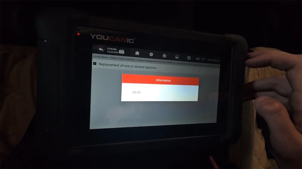 citroen c4 picasso fuel injector coding