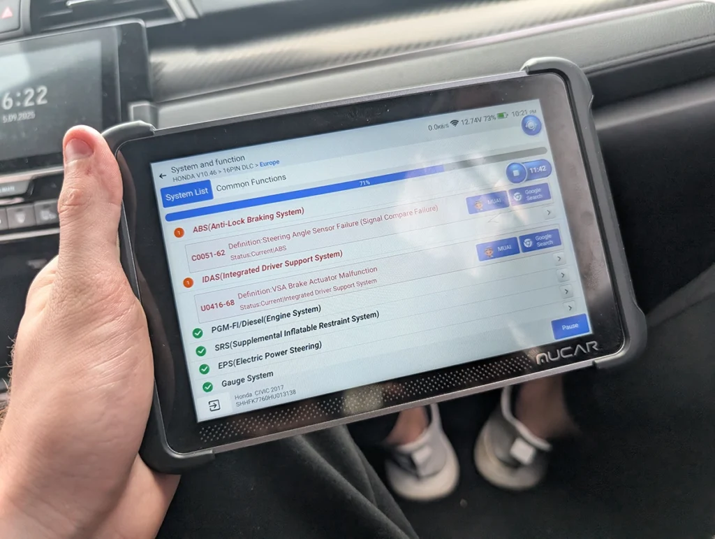 hodna civic 2017 cas calibration