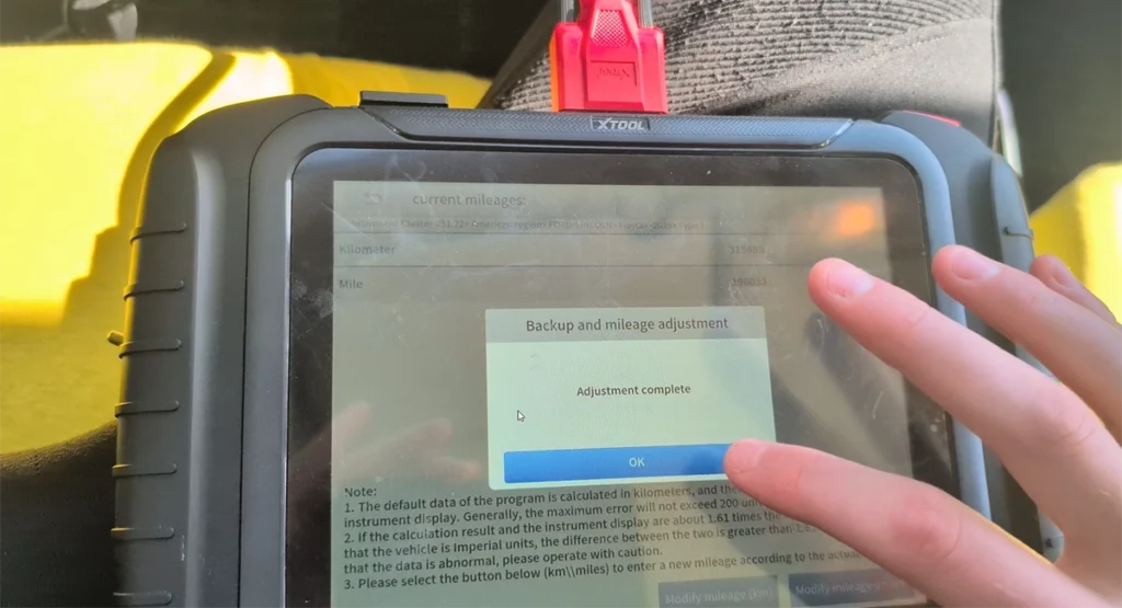 ford fiesta 2010 odometer correction