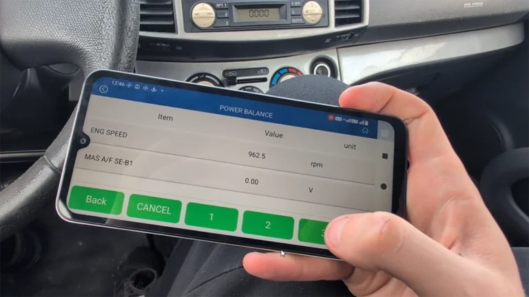 Nissan Micra K12 Power Balance Test with OBD2 Scanner