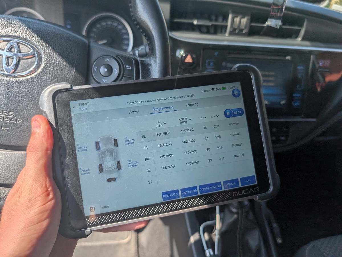thinkcar venu tpms tool id numbers in scan tool