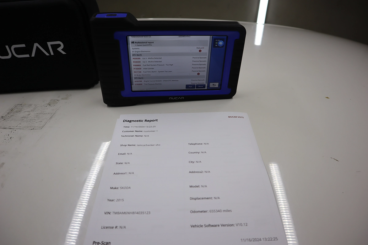 Making diagnostic report