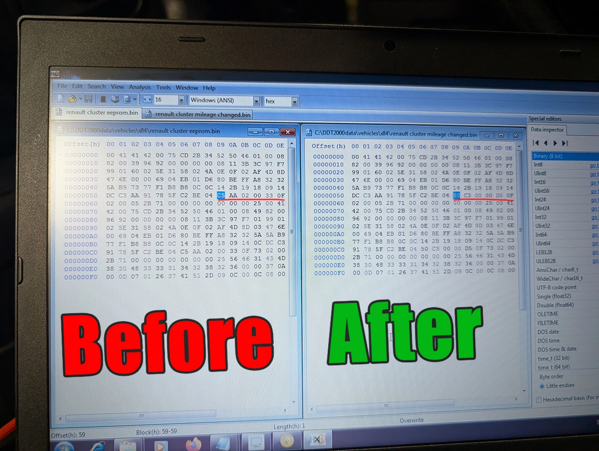 megane mk2 mileage change eeprom