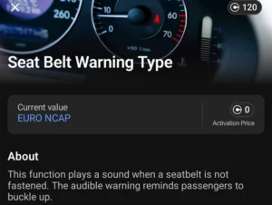 mercedes c w204 seatbelt warning deactivation