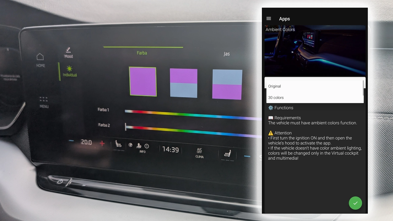 octavia mk430 ambient lights