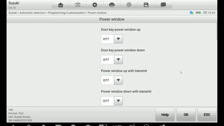 How to Enable Window Up/Down from the Key on Suzuki Swace (2026)