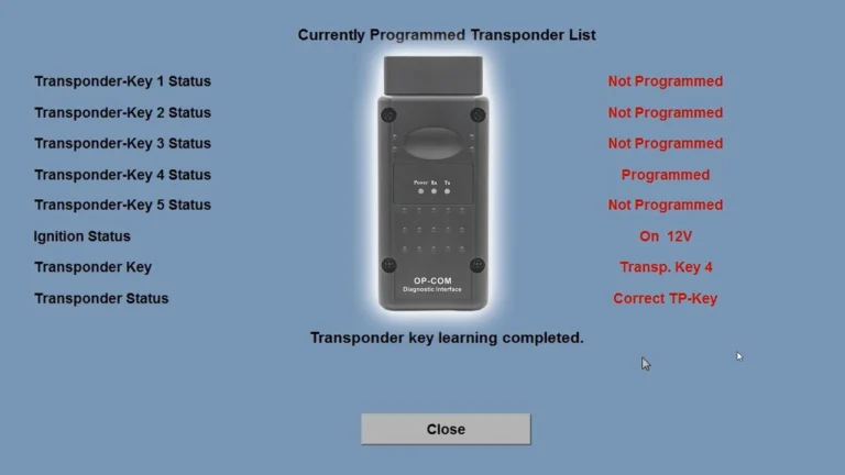 Opel Corsa C 2006 Key Programming steps with Opcom